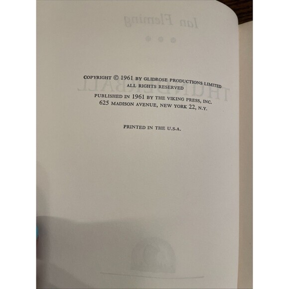 Ian Fleming 2 Book James Bond lot: Goldfinger Thunderball Hard Cover 1959/61 - Picture 8 of 9